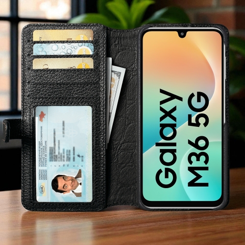 чохол-гаманець на Samsung Galaxy M36 Чорний Stenk Premium Wallet фото 2