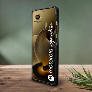 Кожаная накладка Stenk Cover для Motorola Signature Черный