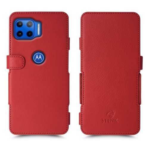 чехол-книжка на Motorola Moto G 5G Plus Красный Stenk Prime фото 1