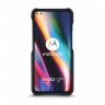 Кожаная накладка Stenk Reptile Cover для Motorola Moto G 5G Plus Чёрная