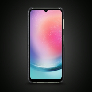 Шкіряна накладка Stenk WoodBacker для Samsung Galaxy A24 4G Чорна