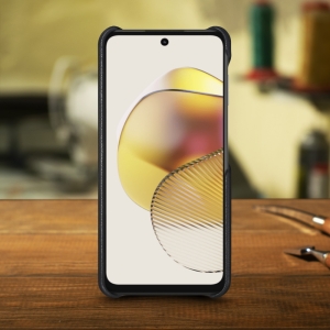 Кожаная накладка Stenk Cover для Motorola Moto G73 5G Чёрная