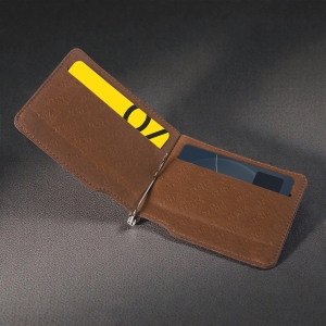 Кожаный зажим для денег Stenk Moneyclip Табак