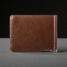 Шкіряний затискач для грошей Stenk Moneyclip Табак