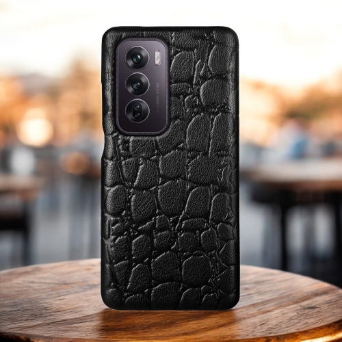 бампер на OPPO Reno12 Черный Stenk Reptile фото 1