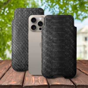 Футляр Stenk Sportage Python для Apple iPhone 15 Pro Max Чёрный