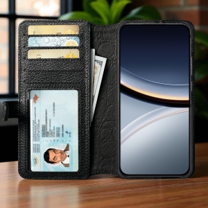 Чохол-портмоне Stenk Premium Wallet для Xiaomi Poco F7 Чорний