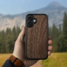Шкіряна накладка Stenk WoodBacker для Apple iPhone 17 Чорна