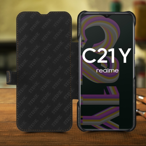 чехол-книжка на Realme C21Y Черный Stenk Premium фото 2