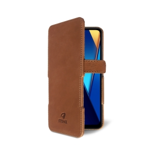 Чохол книжка Stenk Prime для Xiaomi Poco C65 Camel
