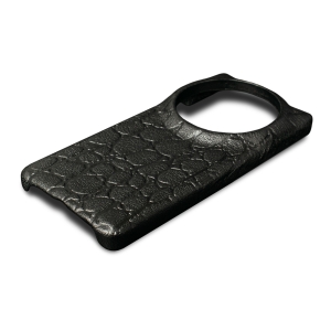 Шкіряна накладка Stenk Reptile Cover для Xiaomi 14 Ultra Чорна