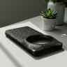 Шкіряна накладка Stenk Reptile Cover для Xiaomi 14 Ultra Чорна