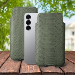 Футляр Stenk Sportage Python Samsung Galaxy S25 Plus Оливковий