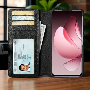 Чохол-портмоне Stenk Premium Wallet для OPPO Reno13 FS 5G Чорний