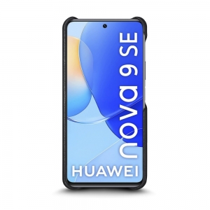 Кожаная накладка Stenk Reptile Cover для HuaWei Nova 9 SE Чёрная