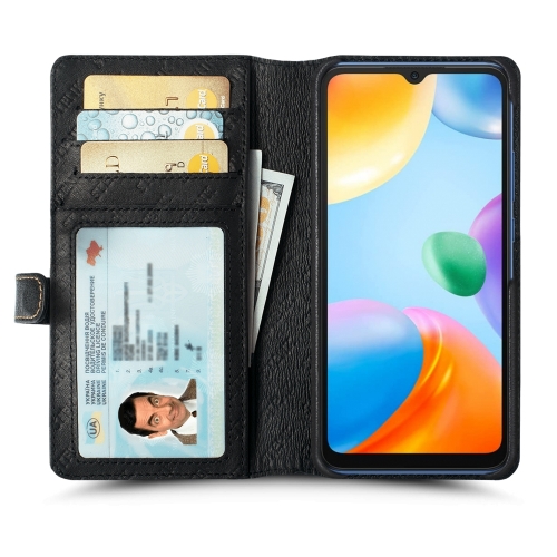 чехол-кошелек на Xiaomi Redmi 10C Черный Stenk Premium Wallet фото 2
