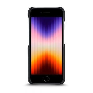 Шкіряна накладка Stenk Cover для Apple iPhone SE (2022) Чорна