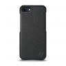 Кожаная накладка Stenk Cover для Apple iPhone SE (2022) Чёрная