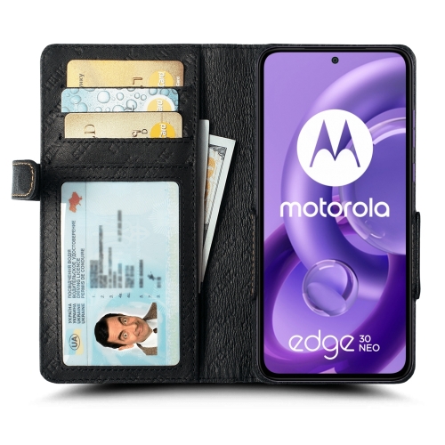 чехол-книжка на Motorola Edge 30 Neo Черный Stenk Wallet фото 2