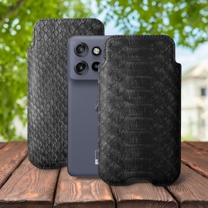 Футляр Stenk Sportage Python для Motorola Edge 50 Neo Чорний
