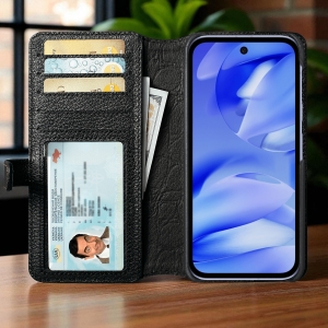 Чехол-портмоне Stenk Premium Wallet для Google Pixel 9a Чёрный