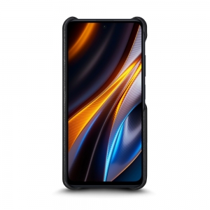 Шкіряна накладка Stenk Reptile Cover для Xiaomi Poco X4 GT Чорна