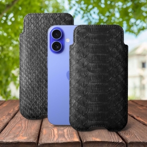 Футляр Stenk Sportage Python для Apple iPhone 16 Чёрный
