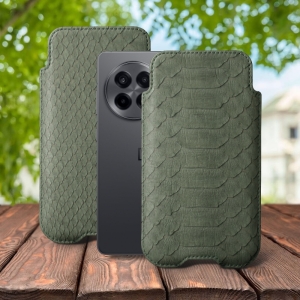 Футляр Stenk Sportage Python для OnePlus 13R Оливковий