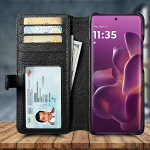Чохол-портмоне Stenk Premium Wallet для Motorola Edge 60 Pro Чорний