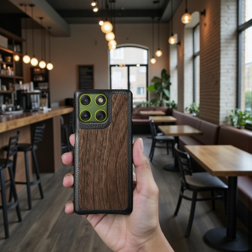 бампер на Motorola Edge 70 Чорний Stenk Cover WoodBacker фото 3