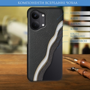 Шкіряна накладка Stenk Cover для Xiaomi Poco X8 Pro Max Чорний