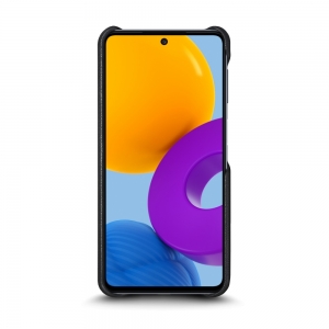 Кожаная накладка Stenk Reptile Cover для Samsung Galaxy M52 5G Чёрная