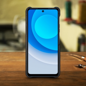 Кожаная накладка Stenk Cover для TECNO Camon 19 Neo Чёрная