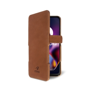 Чехол книжка Stenk Prime для Motorola Moto G54 Camel