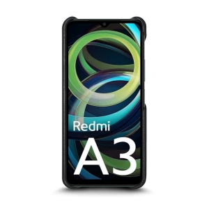 Шкіряна накладка Stenk Reptile Cover для Xiaomi Redmi A3 Чорна