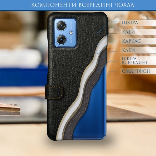 чехол-книжка на Motorola Moto G64 Черный Stenk Premium фото 5