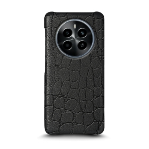 Кожаная накладка Stenk Reptile Cover для Realme 13 4G Черный