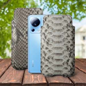 Футляр Stenk Sportage Python для Xiaomi 13 Lite Натуральный