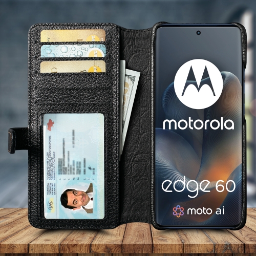 чехол-кошелек на Motorola Edge 60 Черный Stenk Premium Wallet фото 2