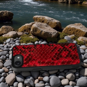 Накладка SkinBacker Mini Python Scales для Apple iPhone 16 Червоний