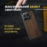 Кожаная накладка Stenk WoodBacker для Xiaomi 15T Чёрная