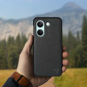 Шкіряна накладка Stenk Cover для Xiaomi Poco X8 Pro Чорний