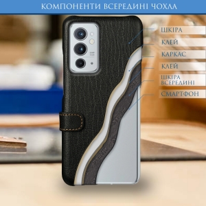 Чехол книжка Stenk Premium для OnePlus 9RT Чёрный