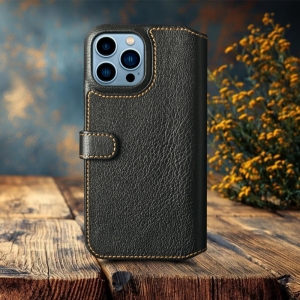 Чехол-портмоне Stenk Premium Wallet для Apple iPhone 13 Pro Чёрный