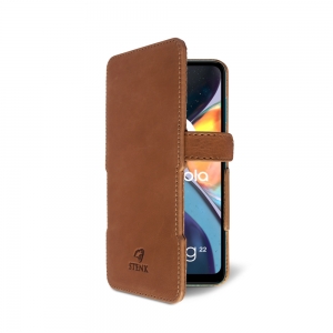 Чехол книжка Stenk Prime для Motorola Moto G22 Camel
