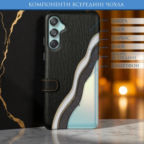 чохол-книжка на Samsung Galaxy M55 Чорний Stenk Premium фото 5