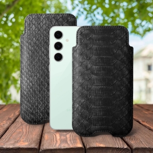 Футляр Stenk Sportage Python для Samsung Galaxy S24 FE Чёрный