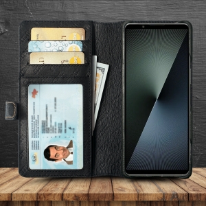 Чехол-портмоне Stenk Premium Wallet для Sony Xperia 1 VII Чёрный