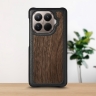 Кожаная накладка Stenk WoodBacker для Xiaomi 15T Pro Чёрная