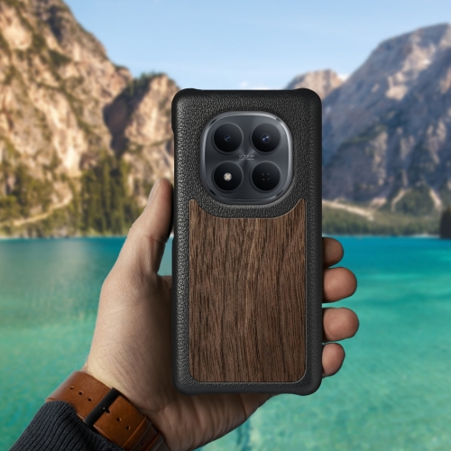 бампер на Xiaomi Redmi Note 15 Pro 5G Чорний Stenk Cover WoodBacker фото 3